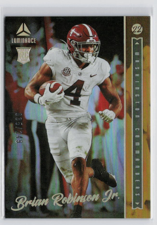 2022 Panini Luminance - Rookie Gold #107 Brian Robinson Jr. /249 (RC) Commanders