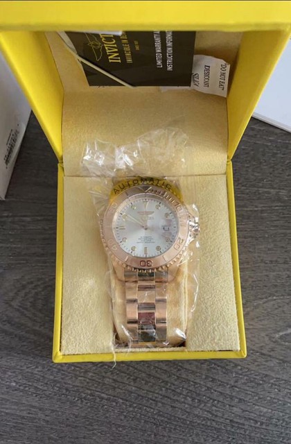 Invicta Men's 47mm Pro Diver Submariner Automatic Champagne Dial Gold ...