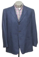 mens blue DANIEL CREMIEUX soft shoulder wool blazer jacket sport suit coat 44 R