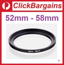 FOTOWORX 52mm to 58mm Step Up Metal Lens Filter Adapter Ring / Stepping 52-58 mm