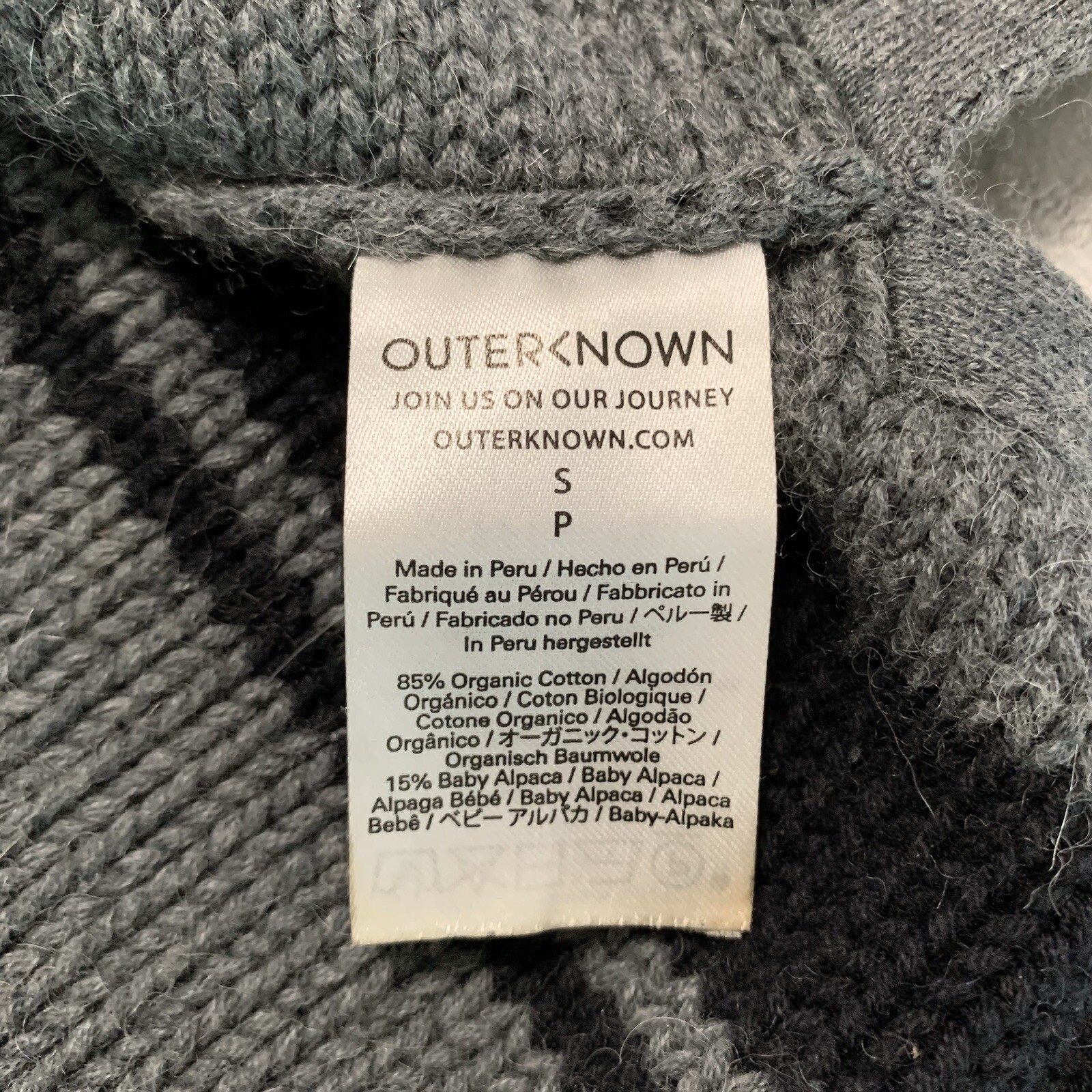 Outerknown Pacifica Pullover Hoodie Small Grey Bl… - image 8