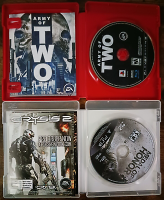 Lot of 4 Shooter Games - PlayStation 3/PS3 - Battlefield/Army of Two/Medal  of