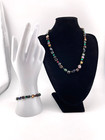 Colorful Rhinestones Aventurine Signed Vintage Sorrelli Necklace & Bracelet