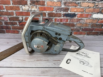 #ad #ad Vintage Homelite C 5 Chain Saw Chainsaw w Bar amp; Parts List Untested For $349.99