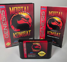 Mortal Kombat (Sega Genesis, 1993) Complete W Manual CIB Tested Working