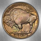 1937 CACG MS64 Buffalo Nickel 5c Vivid Pastel Rainbow Toned Cotton Candy, PQ CAC