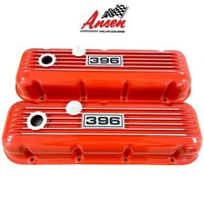 Big Block Chevy 396 Valve Covers - Orange Classic Finned - Ansen Usa Big Block Chevy 396 Valve Covers - Orange Classic Finned - Ansen Usa