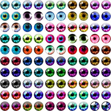 100PCS Eyes Glass Cabochon for Clay Doll Making Sculptures Props Craft DIY Findi