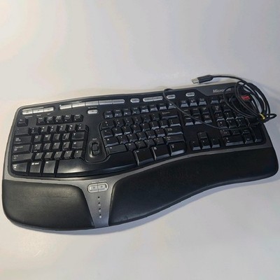 Microsoft Natural Ergonomic 4000 V1.0 Wired Keyboard TESTED AND WORKS!