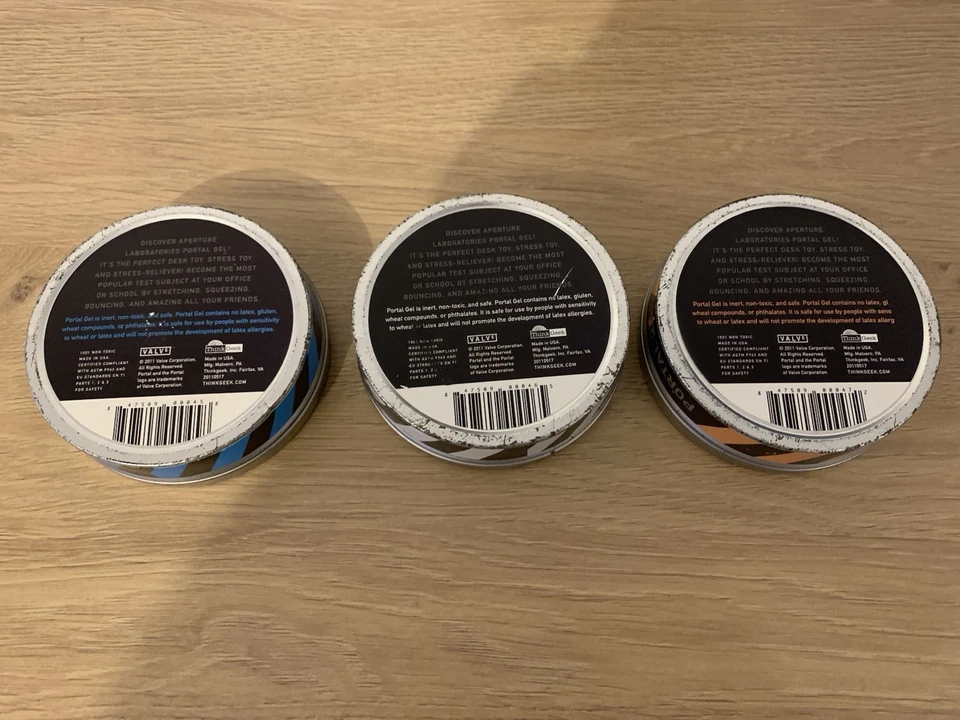 Portal 2 Complete Set Of 3 Gels From Aperture Science RARE - Image 3 of 4