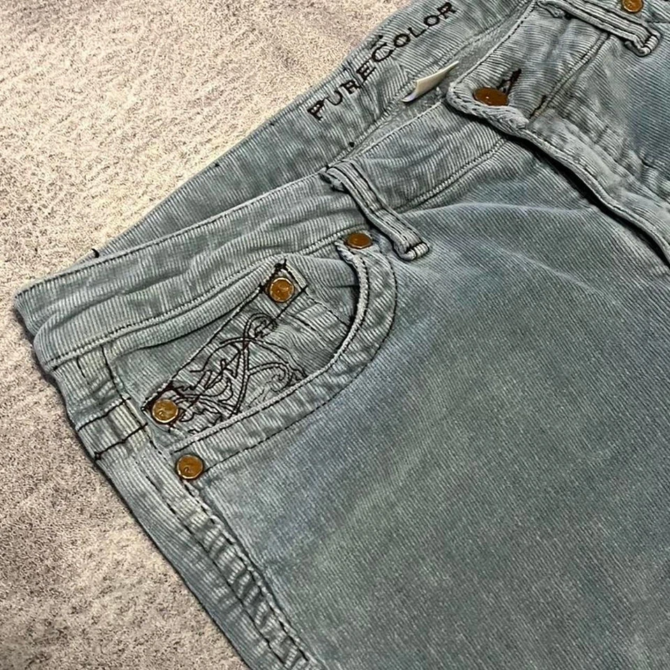 Pantalón azul bebé pana color puro Y2k Foto 4 de 4