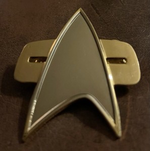 Star Trek Voyager Metal Communicator Pin Vintage 1994 Hollywood NEW