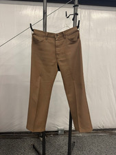 Vintage Levi  s Sta-Prest Trousers - Tan - Black Tab - Flat Front - 1970s Style