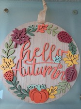 The Range Hello Autumn Wooden Sign Ornament