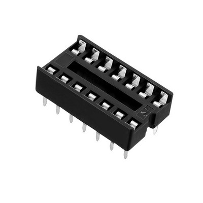 40pcs 2.54mm Pitch DIP IC Chip Socket Adaptor for PCB Board 2 Row 14 Flat Pins