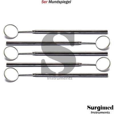 Zahnarzt Mundspiegel mit Griff Dentalspiegel Edelstahl diagnostik Instrumente X5 - Bild 1 von 4