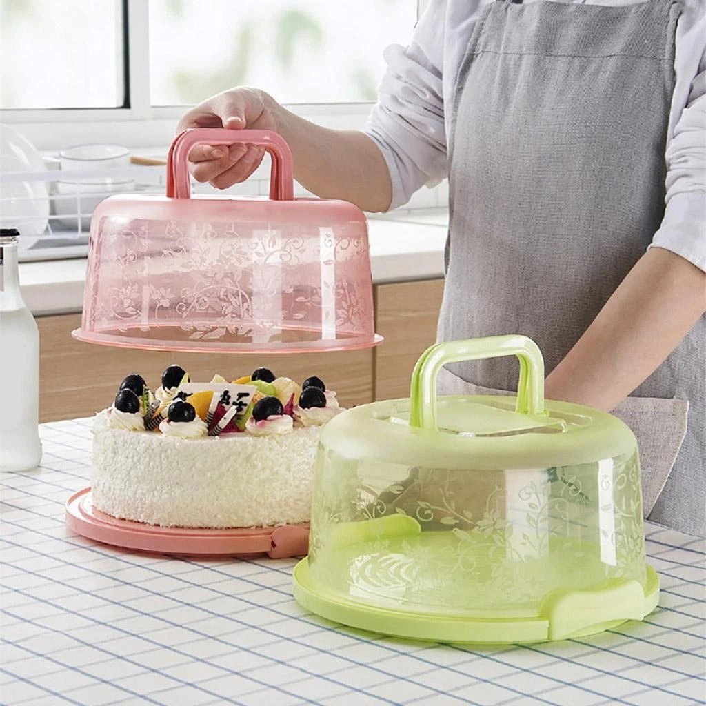 Plastic Cake Box Carrier Cupcake Storage Box Container With Clear Lid