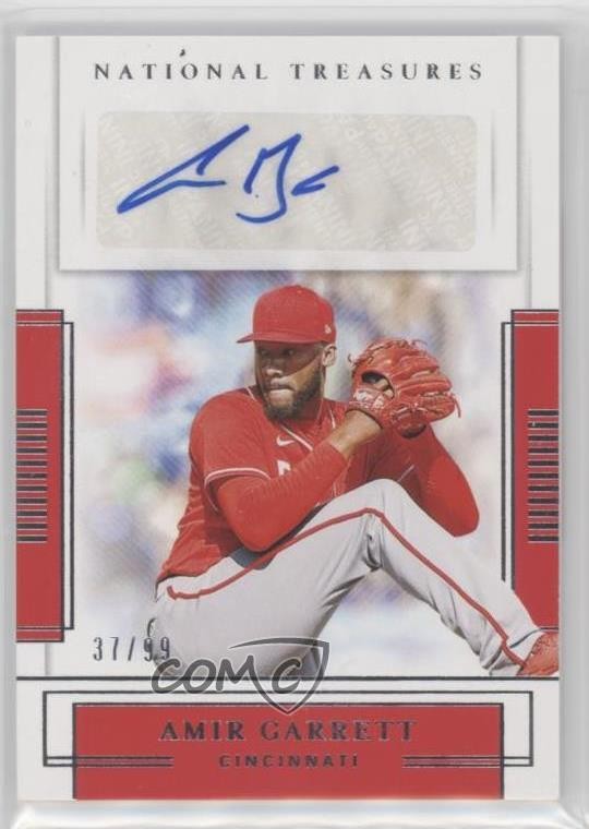 2020 Panini National Treasures Signatures 37/99 Amir Garrett #S-AG Auto 0c2