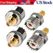 SO-239 UHF Female Jack to SMA Female Jack RF Adapter Barrel Connector- 4Pc