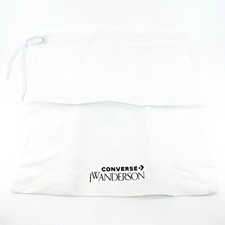 Converse JW Anderson White Linen Drawstring Dust Travel Shoe Bag 15" x 14"