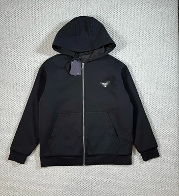 Authentic Prada Cotton-blend fleece jacket with Silk lining