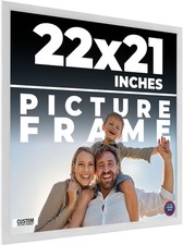 22x21 Frame White Wood Picture Photo Frame with UV Acrylic and Acid Free Backing