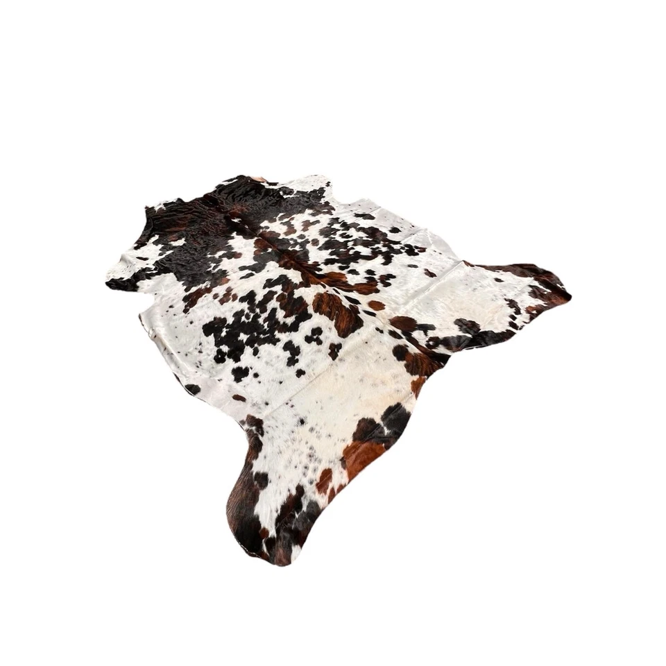 XL Carpet Of Leather Vaca Authentic Tricolour Natural (230x190cm) Deco Paperback - Image 3 of 4