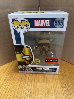 Funko Pop Iron Man Model 39 555 Glow in the Dark GID AAA Anime Exclusive