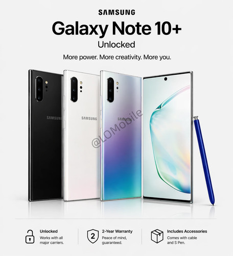 NEW Sealed Samsung Galaxy Note10+ Plus Unlocked SM-N975U 12GB+256GB Smartphone