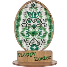 DIY Bead embroidery kit on wood Easter Decoration Craft gift needlework art