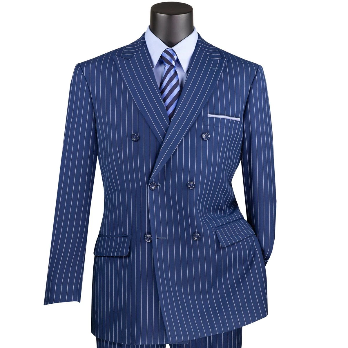 Classic Double-Breasted Striped Suits & Blazers for Men for sale