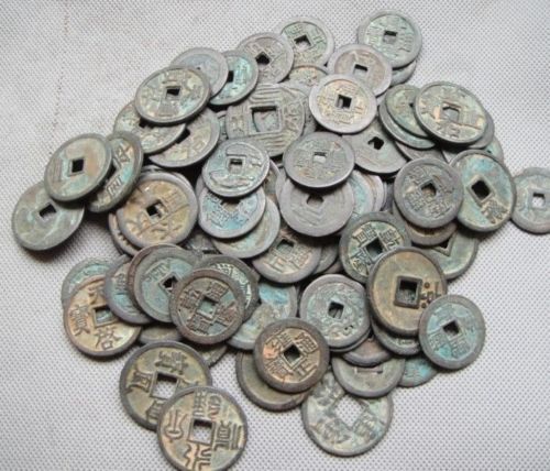 Collect 20pc Chinese Bronze Coin China Old Dynasty Antique Currency Cash - Afbeelding 1 van 3