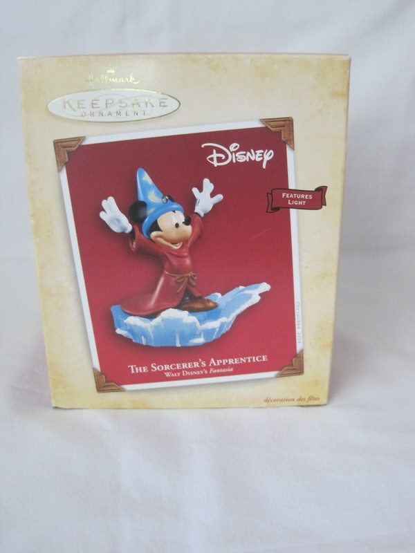 2004 HALLMARK Keepsake Ornament Disney Sorcerer's Apprentice/Light/NIB/SURGERY $