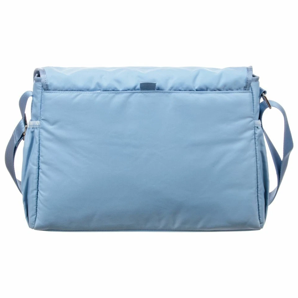 NUEVO CON ETIQUETAS NUEVO Armani Junior bebé niño azul claro bolsa de pañales cambiador bolsa de biberón Foto 2 de 4