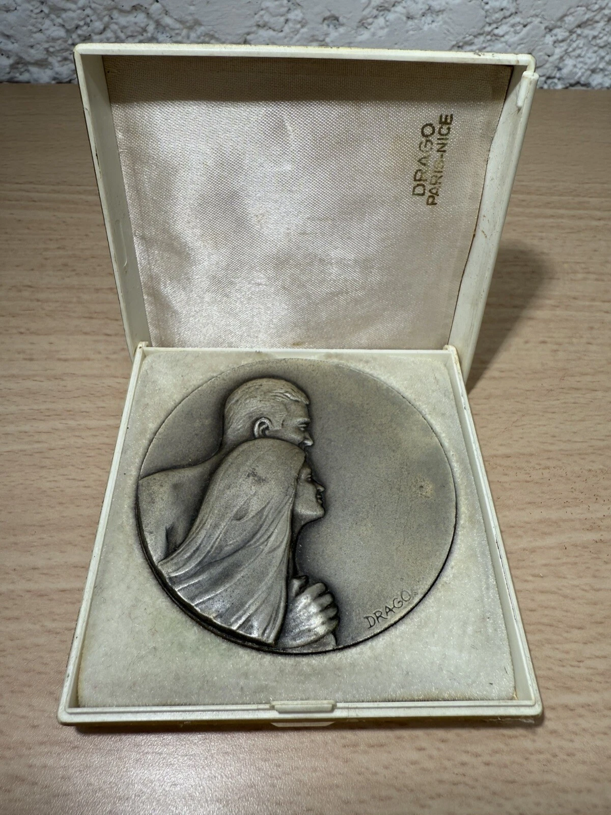 Médaille De Mariage Drago Paris Nice dans sa boîte 133,62 Grammes