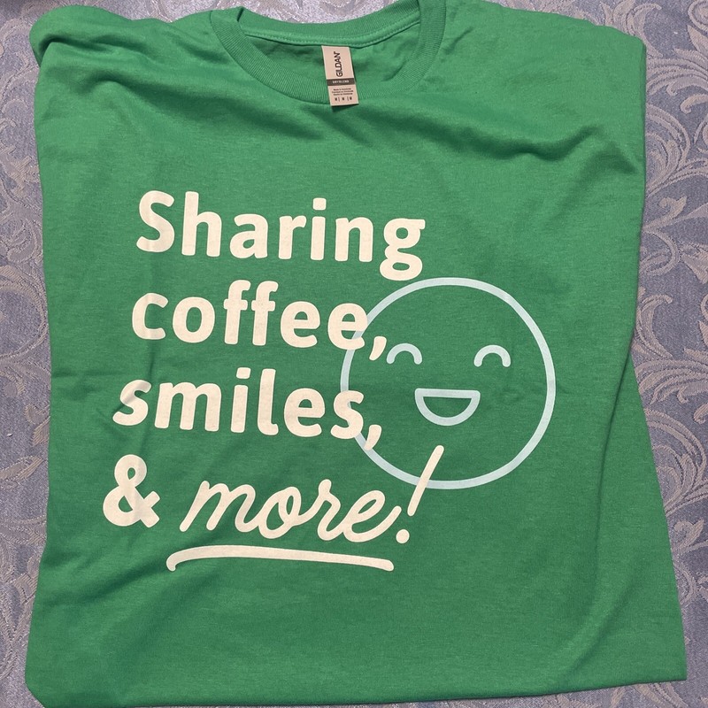 Wawa “Sharing coffee, smiles, & more!” tshirt Green LG