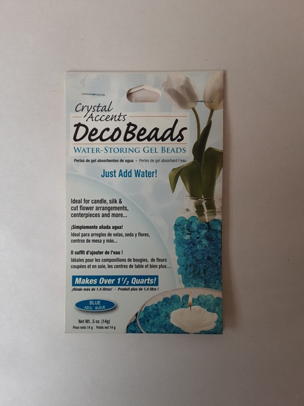 Crystal Accents Deco Beads - Blue  (8 oz) - 2 Pack
