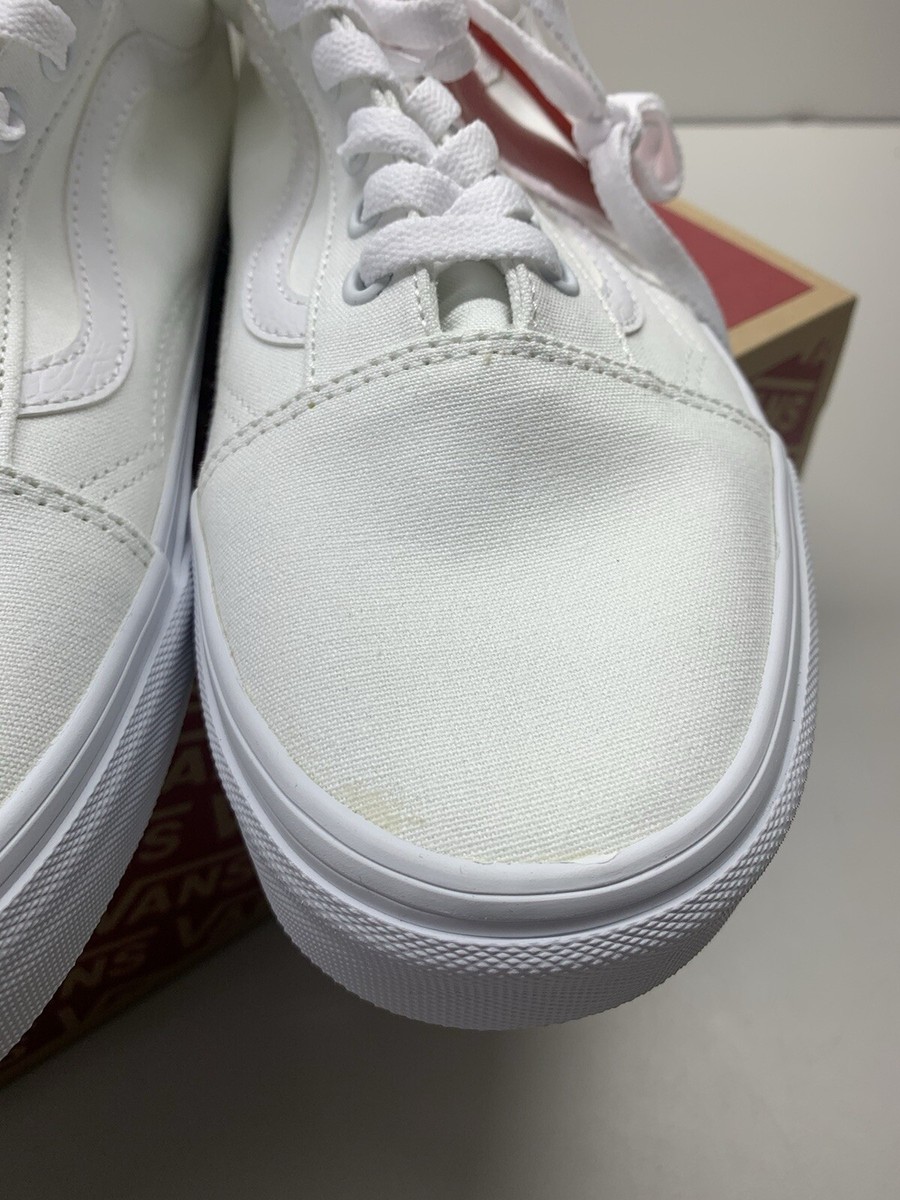 スニーカー VANS Men Sneakers White VN000D8Z CJA1 Vans Old Skool True White Sneaker Shoes Mens Size 11.5