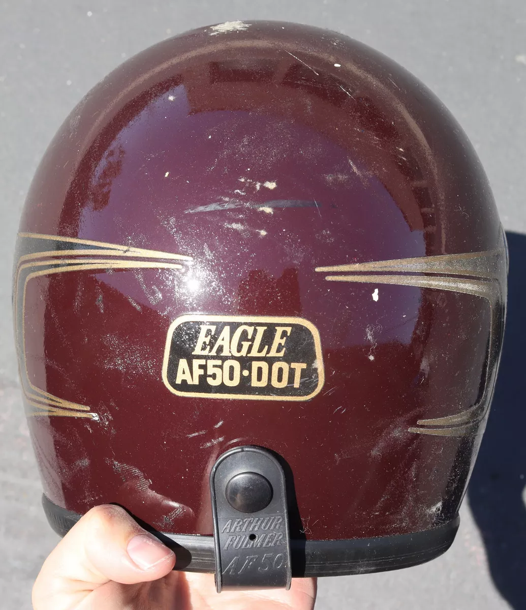 Vintage Arthur Fulmer Eagle AF50 Dot Motorycle Helmet & FC-29 Visor Medium M