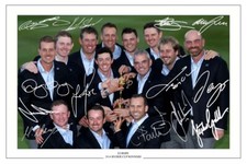 EUROPE 2014 RYDER CUP GOLF SIGNED AUTOGRAPH PHOTO PRINT