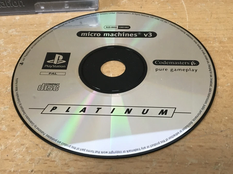 Micro Machines V3 PS1 Video Game Cartridge Sony Playstation Racing Classic - Image 2 of 4