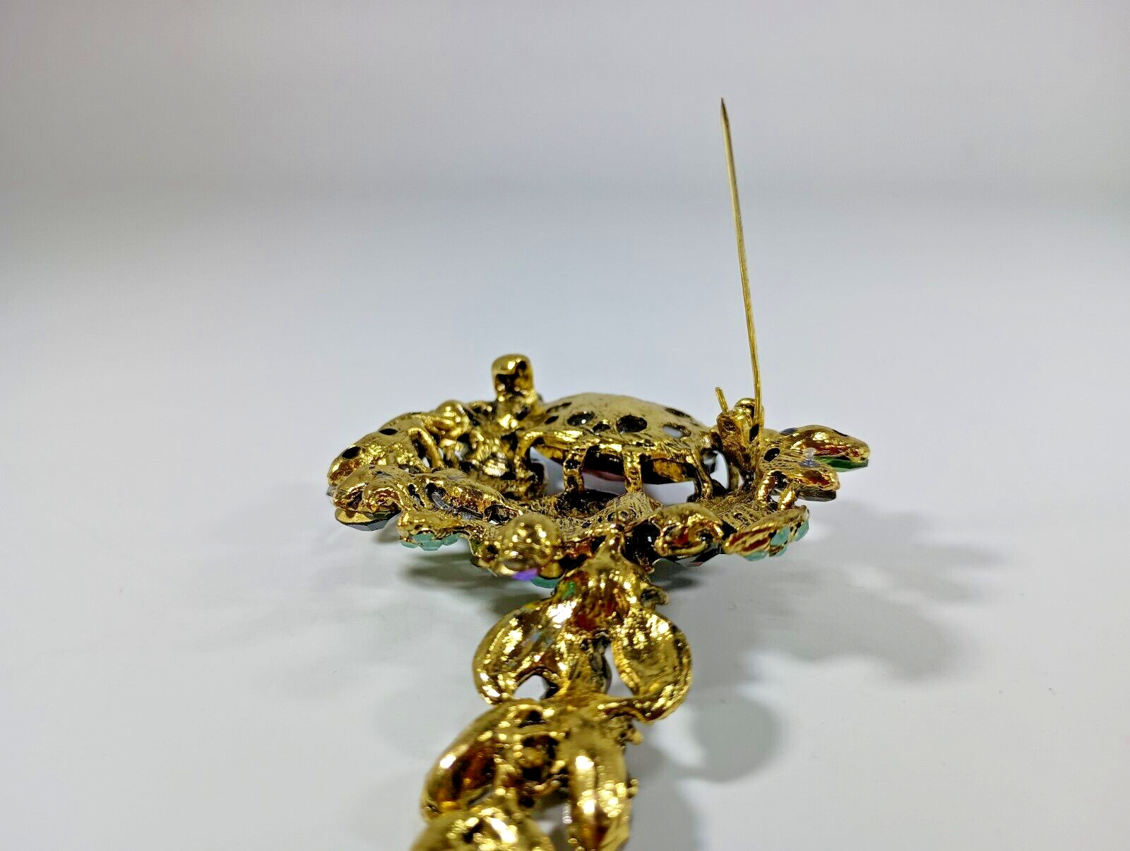 Large Flower Cluster Statement Pendant Brooch Pin… - image 5