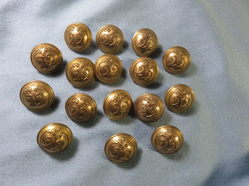 22nd OFFICER LINE INFANTRY REGIMENT BUTTON - 22mm - AM&Cie * UNITED