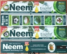 12 Tube NEEM Toothpaste 5 in 1 Essential Palace 100 Fluoride Free,Vegetable Base