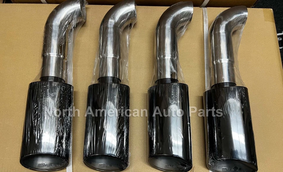 Черные наконечники глушителя G63 G500 G550 двойная выхлопная труба логотип G-Wagon 4 трубы G55 2002-2025 - Изображение 4 из 4