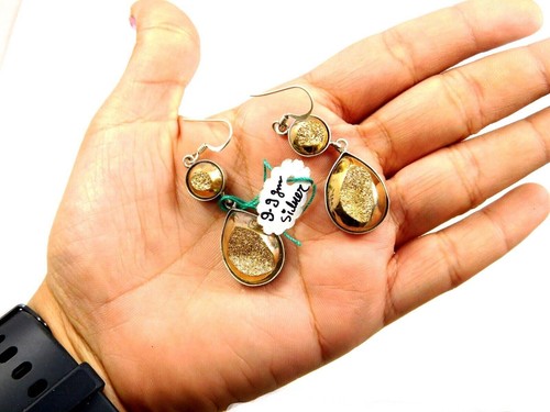 Boucles D'oreilles Argent Sterling 925 Avec Pierre De Lune - Studs, Marque Tamasha Silver, Neuf Sans Emballage