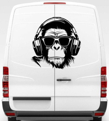 Auto Aufkleber Affe Camper Van Wildlife Abenteuer Wohnwagen Vinyl Decal Wohnmobil