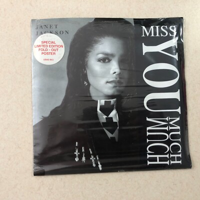 JANET JACKSON  Sealed 45  &  Poster - Miss You Much / You Need Me