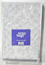 Wild Sage Window Panel Oeko Tex Aveline Burnout Bright White 50x63in Oeko-Tex