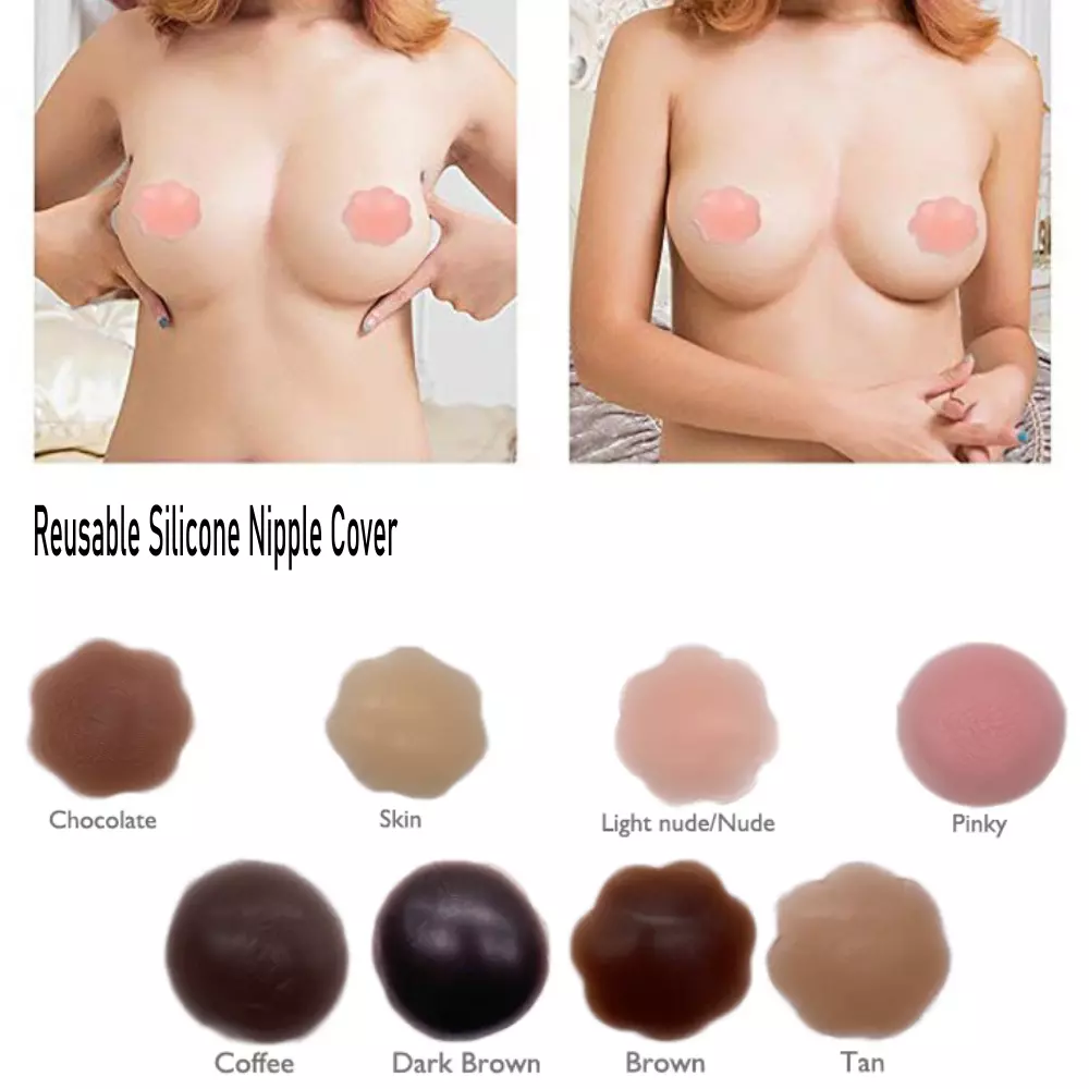 Reusable Nipple Covers Invisible Silicone Breast Lift Tape Stickers  Adhesive Bra